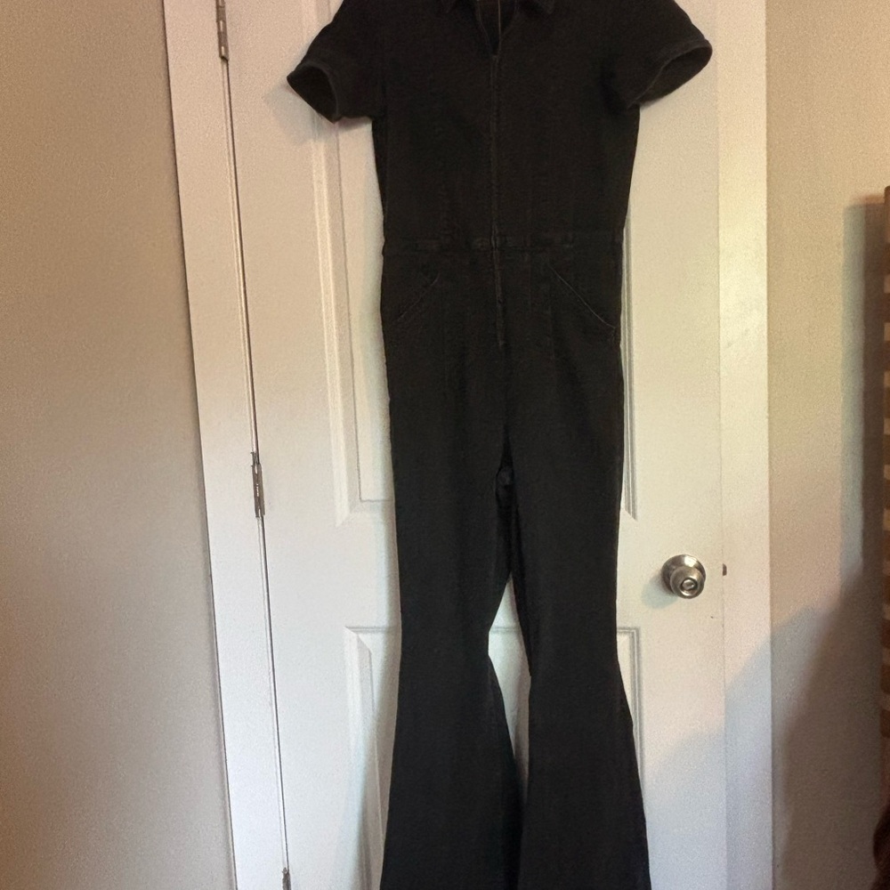 We The Free Black Flared Jumpsuit